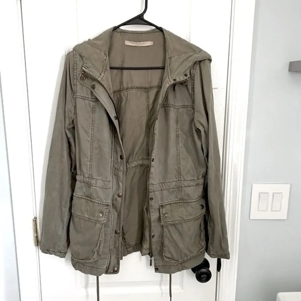 Max Jeans Drawstring Hooded Utility Jacket - Picture 2 of 11